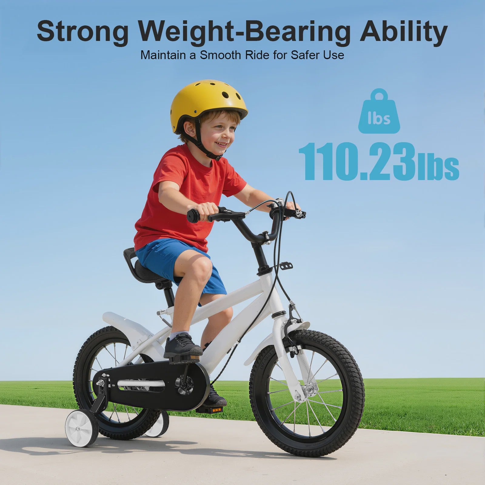 14 Inch Kinderfiets met Zijwielen - Leerfiets voor Jongens en Meisjes
