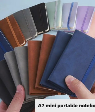 Compact A7 Notitieboekje met PU Cover - Mini Memo Pad voor Onderweg