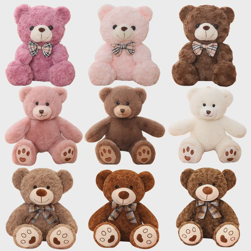 Kawaii Teddybeer Pluche Kussen met Strik - 25/35cm