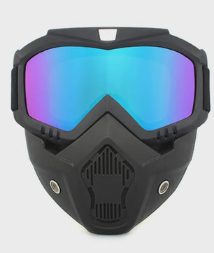 Motorcross Motorhelm Vizier Masker met Goggles - Winddicht, Ademend en Verstelbaar