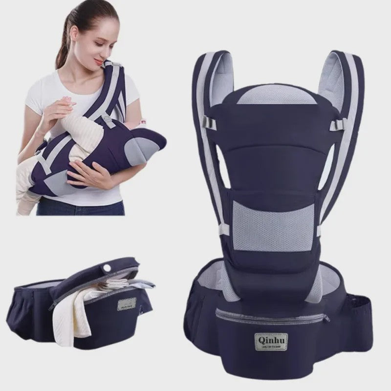 Ergonomische Baby Draagzak met Heupzitje - Multifunctioneel & Comfortabel