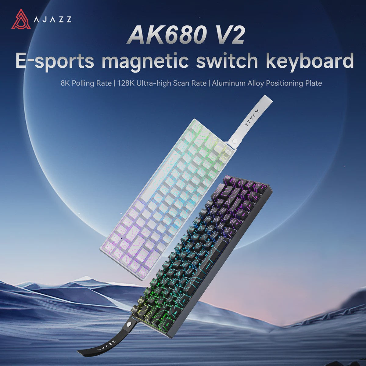Ajazz AK680 V2 Gaming Toetsenbord: Magnetische Switches, 8K Polling Rate & RGB