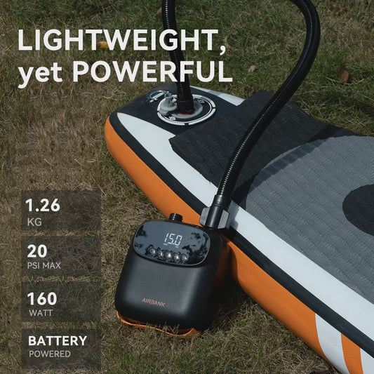 Oplaadbare 20PSI Elektrische Luchtpomp voor SUP, Kajak, Boot & Matras - Snel Opblazen/Ontluchten