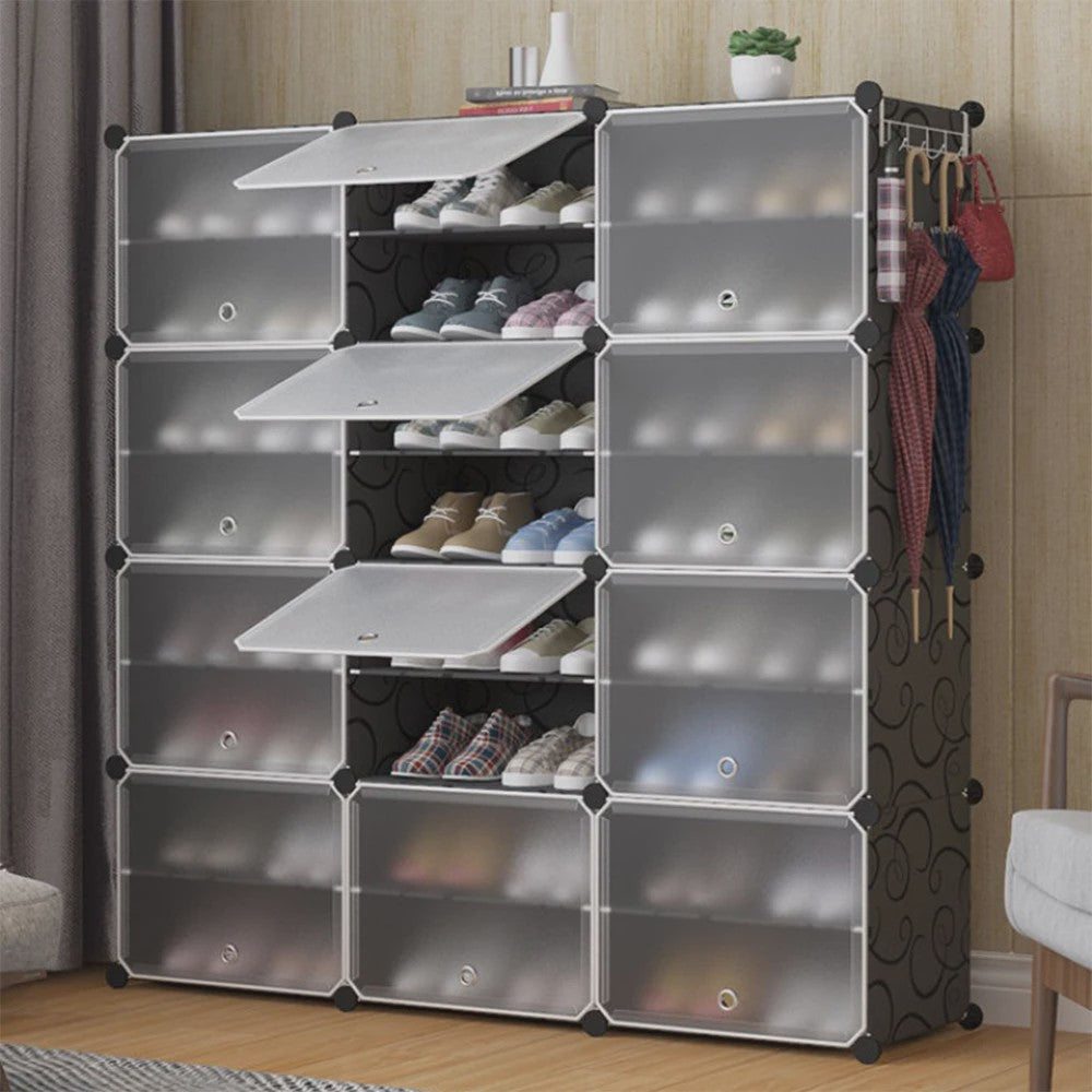 Modulaire Schoenenkast voor 48 Paar Schoenen - 3x8 Vakken - Hal, Entree, Slaapkamer