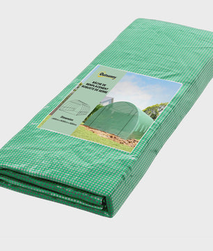 Outsunny Tunnelkas Hoes 6x3x2m - UV-bestendig, Waterdicht met 12 Ramen & Roldeur