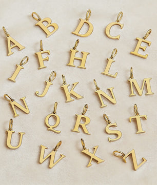 Gouden Initiaal Bedel - Roestvrij Staal - DIY Ketting Bedeltje A-Z