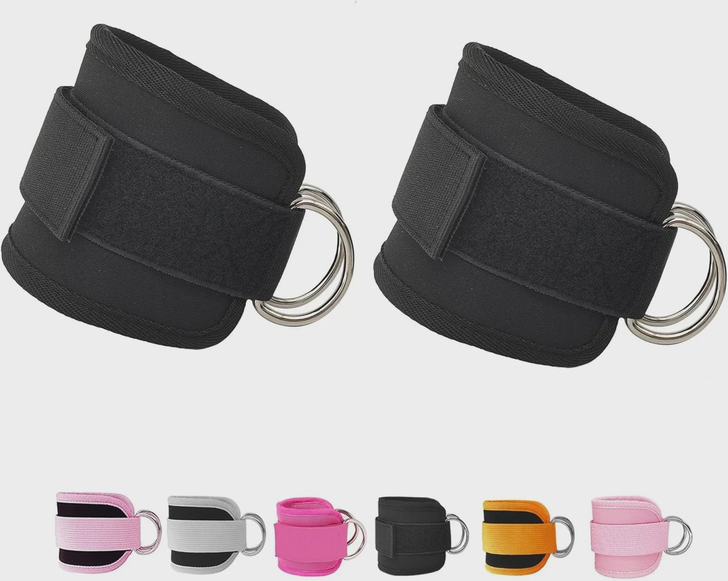 Verstelbare Enkelbanden met D-Ring voor Kabelmachine - Fitness, Glute Kickbacks & Been Training