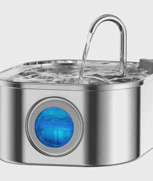 RVS Automatische Drinkfontein 3.2L voor Katten & Honden met Zichtvenster