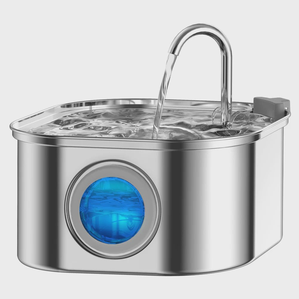 RVS Automatische Drinkfontein 3.2L voor Katten & Honden met Zichtvenster