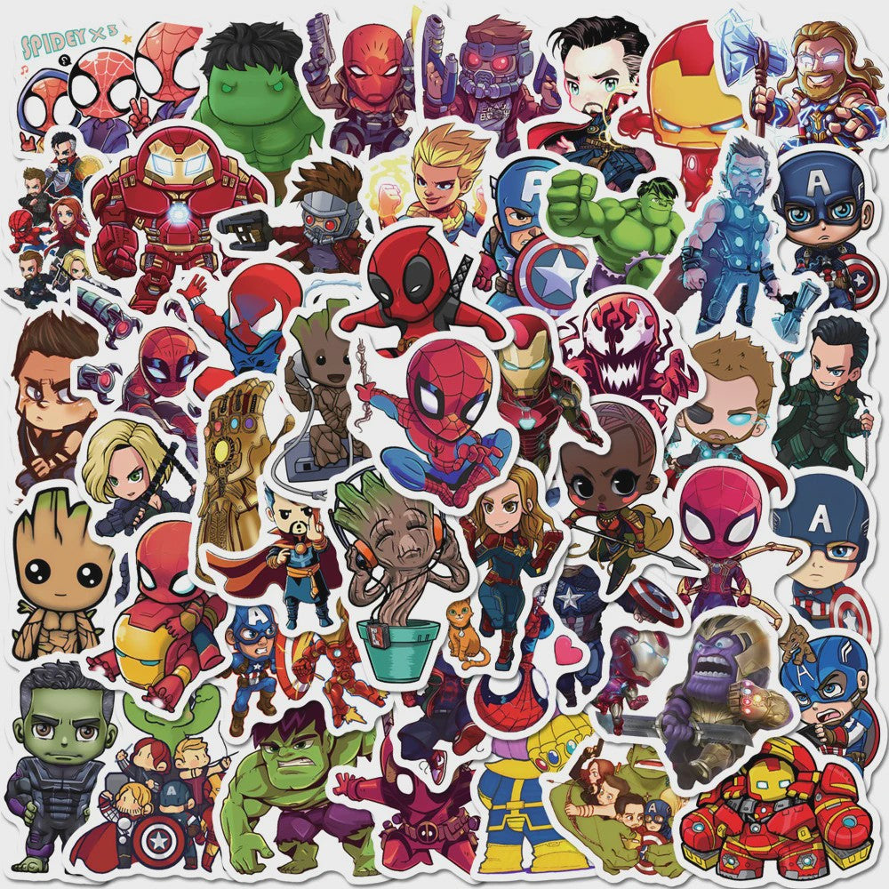 Marvel Avengers Superheld Stickers - Waterdicht & Decoratief (10-200 Stuks)