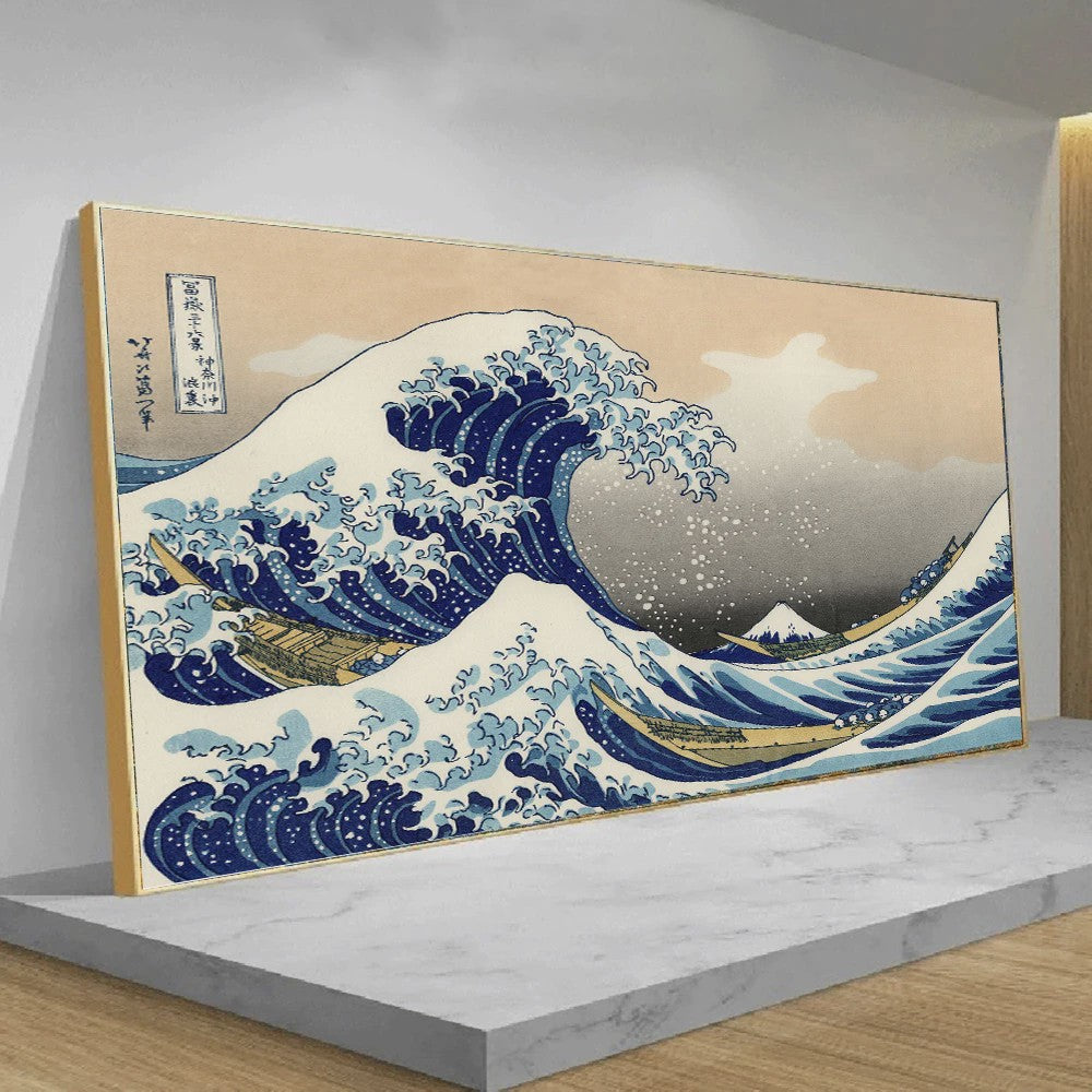 De Grote Golf van Kanagawa Ukiyo-e Canvas Schilderij - Japanse Kunst Poster