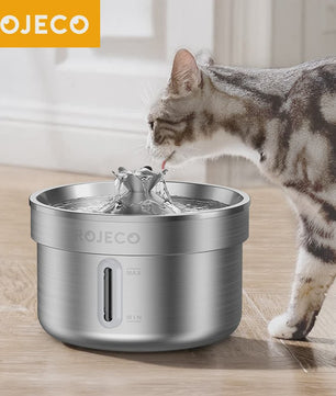 ROJECO Roestvrijstalen Automatische Drinkfontein voor Huisdieren - Slimme Waterdispenser