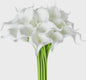 20x Kunstbloemen Calla Lelie - Real Touch Latex - Pure Wit