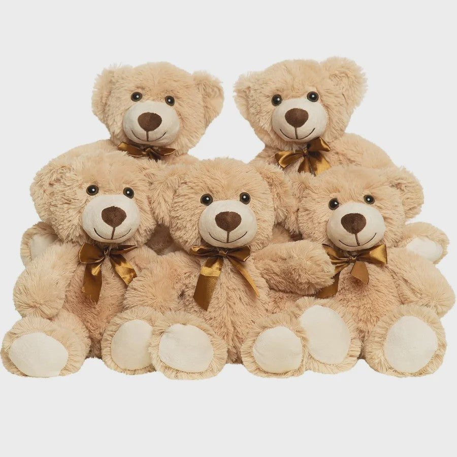Set van 5 Pluche Teddyberen - 35cm - Knuffel Cadeau voor Kinderen & Vriendinnen