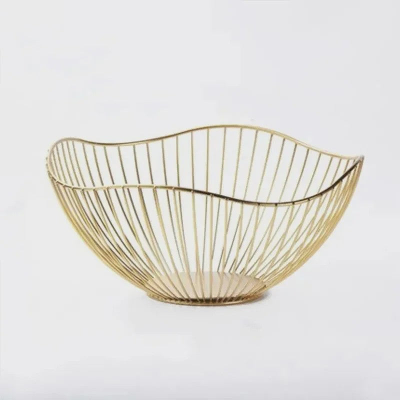 Stijlvolle Metalen Fruitmand - Nordic Design Opbergmand voor Snacks, Brood of Cosmetica
