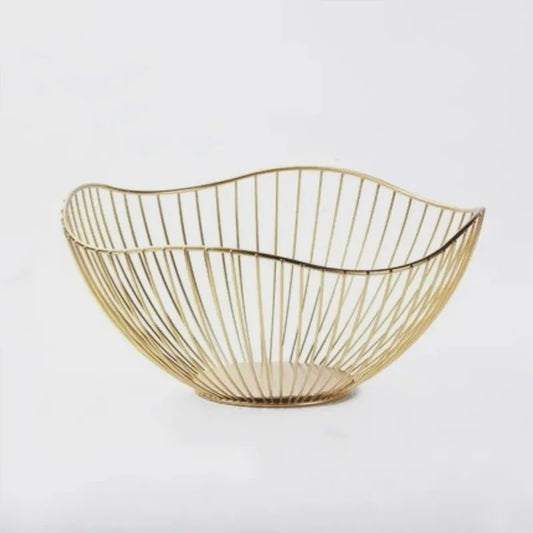Stijlvolle Metalen Fruitmand - Nordic Design Opbergmand voor Snacks, Brood of Cosmetica