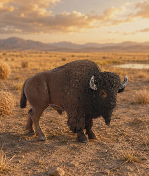 Realistische Bison Beeldje - Gedetailleerd en Handgeschilderd
