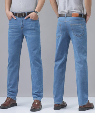 Heren Jeans - Rechte Pasvorm, Zomerse Stijl, Zakelijk & Casual