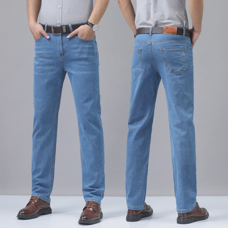 Heren Jeans - Rechte Pasvorm, Zomerse Stijl, Zakelijk & Casual