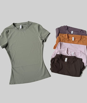 Seamless Sport Top Dames Korte Mouw - Yoga, Fitness & Running