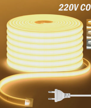 220V COB LED Neon Strip - Dimbaar, Waterdicht, Flexibel - Warm/Natuurlijk Wit