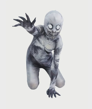 Kinder Halloween Kostuum Grim Reaper Skelet met Print - Horror Jumpsuit voor Feestjes en Optredens
