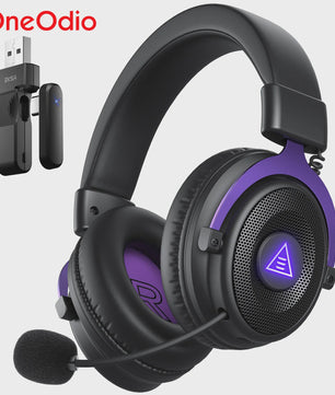 Oneodio EKSA E900 WT Gaming Headset: Draadloos 2.4G, Bluetooth, 80u Batterij & RGB