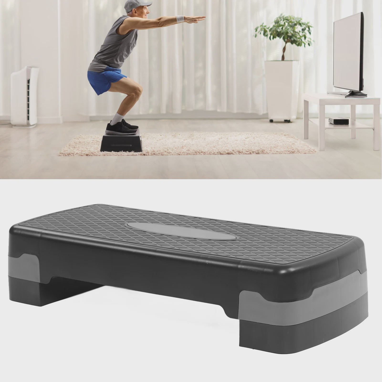 Verstelbaar Aerobic Step Platform - Ideaal voor Thuisgym, Kantoor & Diverse Workouts