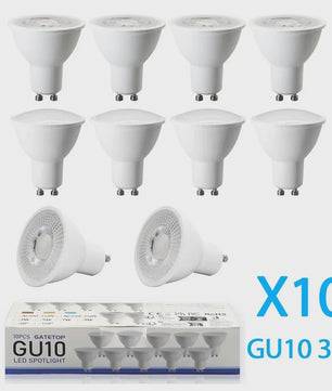 10x GU10 LED Spot Lamp 3W - Kies Warm Wit, Neutraal Wit of Koel Wit (3000K-6000K)