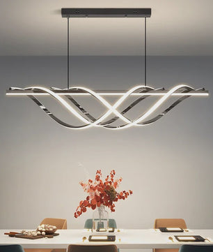 Moderne LED Hanglamp Golvend Design - Sfeervolle Verlichting voor Woonkamer & Eetkamer
