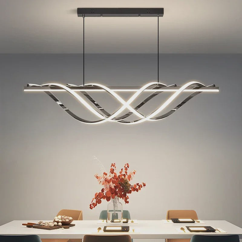 Moderne LED Hanglamp Golvend Design - Sfeervolle Verlichting voor Woonkamer & Eetkamer