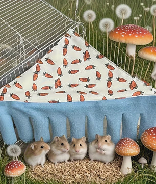 Wasbare Kleine Huisdiertent - Comfortabele Hangmat met Wortelpatroon voor Hamsters, Konijnen, Cavia's en Meer