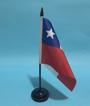 Chile Bureauvlag 14x21cm met Standaard - Officiële Decoratie