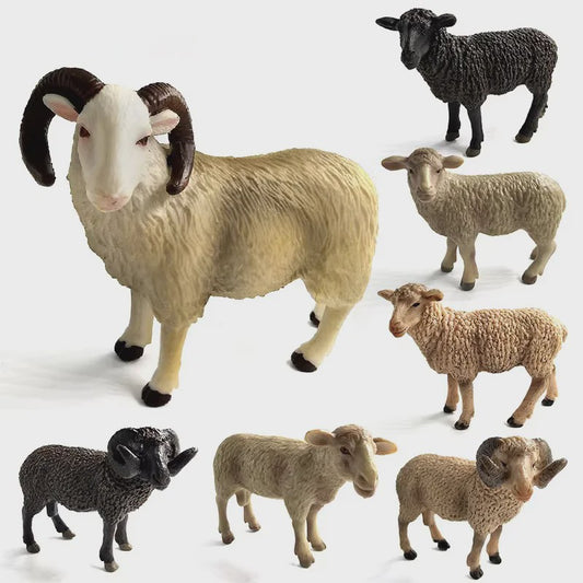 Realistisch Sierfiguur Schaap of Geit - Boerderijdier Model voor Miniatuur Tuin & Huisdecoratie