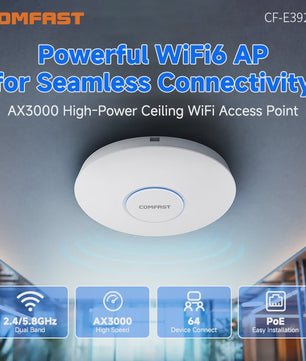 COMFAST WiFi 6 AX3000 Access Point - Krachtige Dual-Band Ceiling AP met Gigabit Poorten