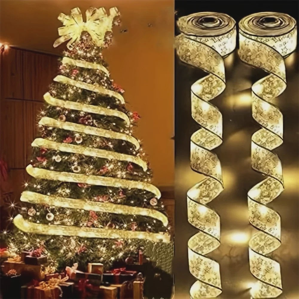 Kerstlint met LED Verlichting - Batterijgevoed - Decoratie voor Kerstboom & Feestdagen