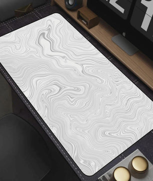Extra Grote XL Gaming Muismat - Zwart/Wit Abstract Design