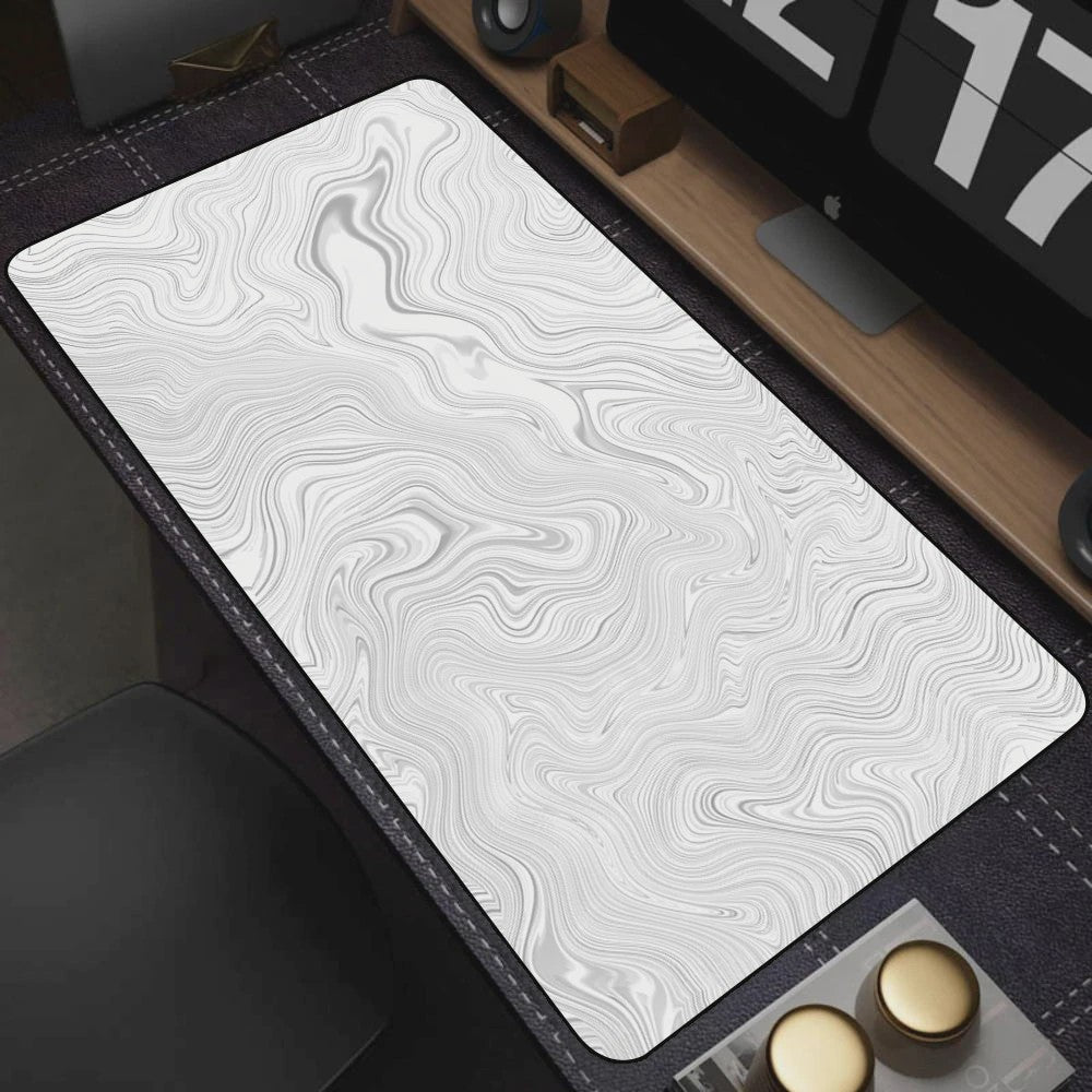 Extra Grote XL Gaming Muismat - Zwart/Wit Abstract Design