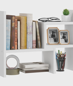 HOMCOM Modulair Bureau Organizer Systeem - 2 Delig, Wit MDF