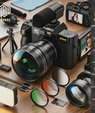 4K Digitale Camera 48MP met Groothoek & Macro Lens - Ideaal voor Vloggers en Beginners