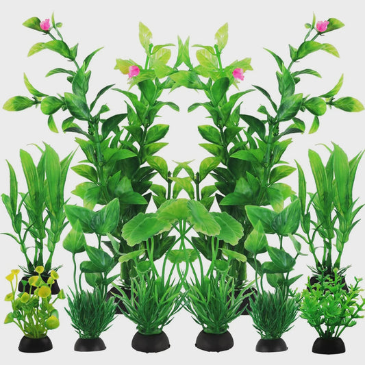 Set van 10 Kunstmatige Aquariumplanten Groen - Decoratie voor Vistank