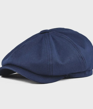 BOTVELA Heren Newsboy Cap - Katoenen Pet met 8 Panelen, Retro Stijl