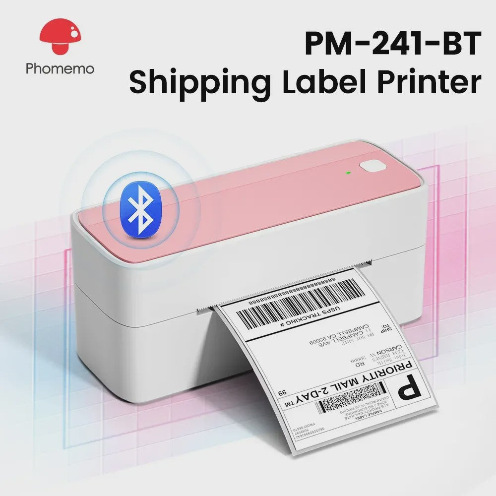 Phomemo PM-241BT Bluetooth Labelprinter - Draadloos Printen voor Verzending & Producten