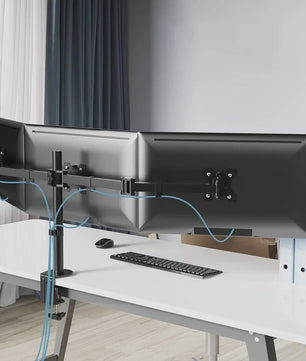 Drievoudige Monitor Bureau Mount - Verstelbare Arm voor 3 Schermen (13-27 inch)