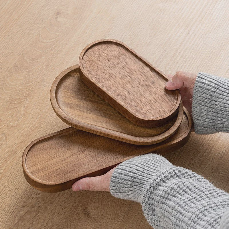 Set Ovalen Houten Serveerschalen - Stijlvol en Duurzaam