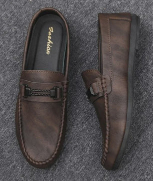 Elegante Heren Loafers met Dikke Zool - Stijlvolle Leren Instappers