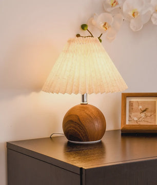 Nordic Plissé Tafellamp met USB & Sfeerverlichting - Sfeervol Decoratief Nachtlampje