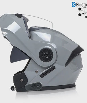 Modulaire Motorhelm Unisex met Dubbel Vizier & Bluetooth - DOT Gecertificeerd