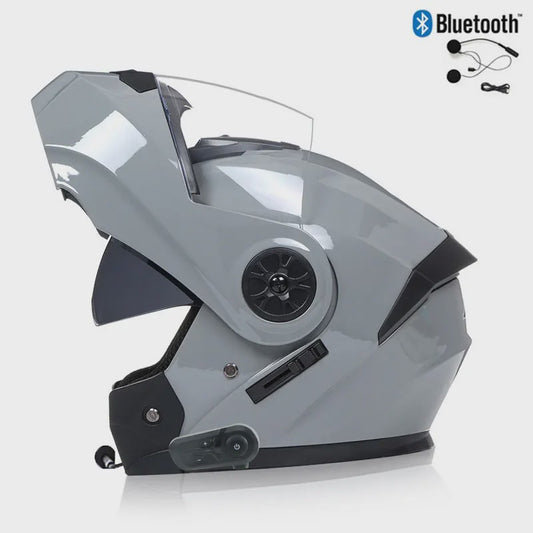 Modulaire Motorhelm Unisex met Dubbel Vizier & Bluetooth - DOT Gecertificeerd