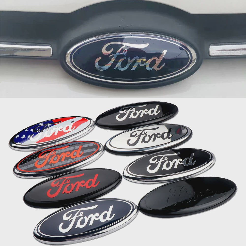 Ford Embleem Stickers - Set van 8 Stuks - Hood, Bonnet & Trunk - Universeel